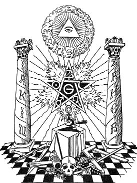 Μασονικά σύμβολα κάτω από τον Παντεπόπτη Οφθαλμό